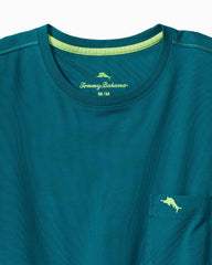 Big &amp; Tall Bali Skyline Long-Sleeve T-Shirt - Dark Blue Lagoon