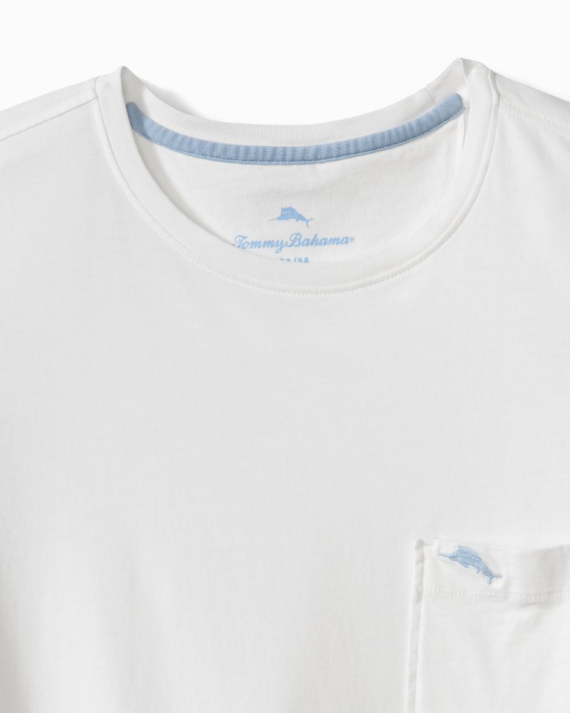 Big &amp; Tall Bali Skyline Long-Sleeve T-Shirt - White
