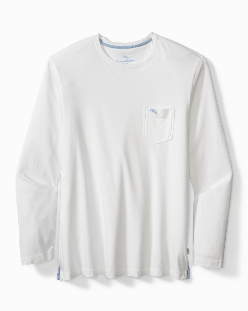 Big &amp; Tall Bali Skyline Long-Sleeve T-Shirt - White