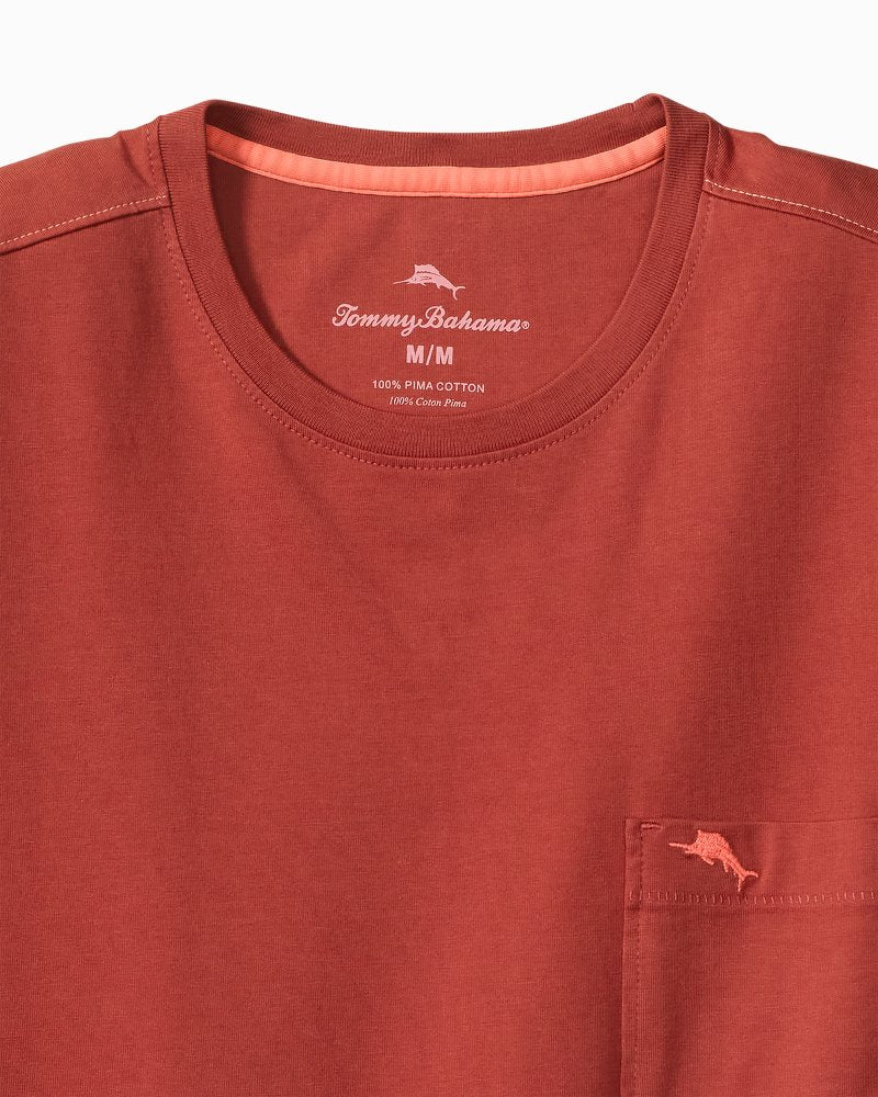 Big &amp; Tall Bali Skyline Long-Sleeve T-Shirt - Spicy Clay