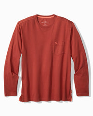 Big &amp; Tall Bali Skyline Long-Sleeve T-Shirt - Spicy Clay