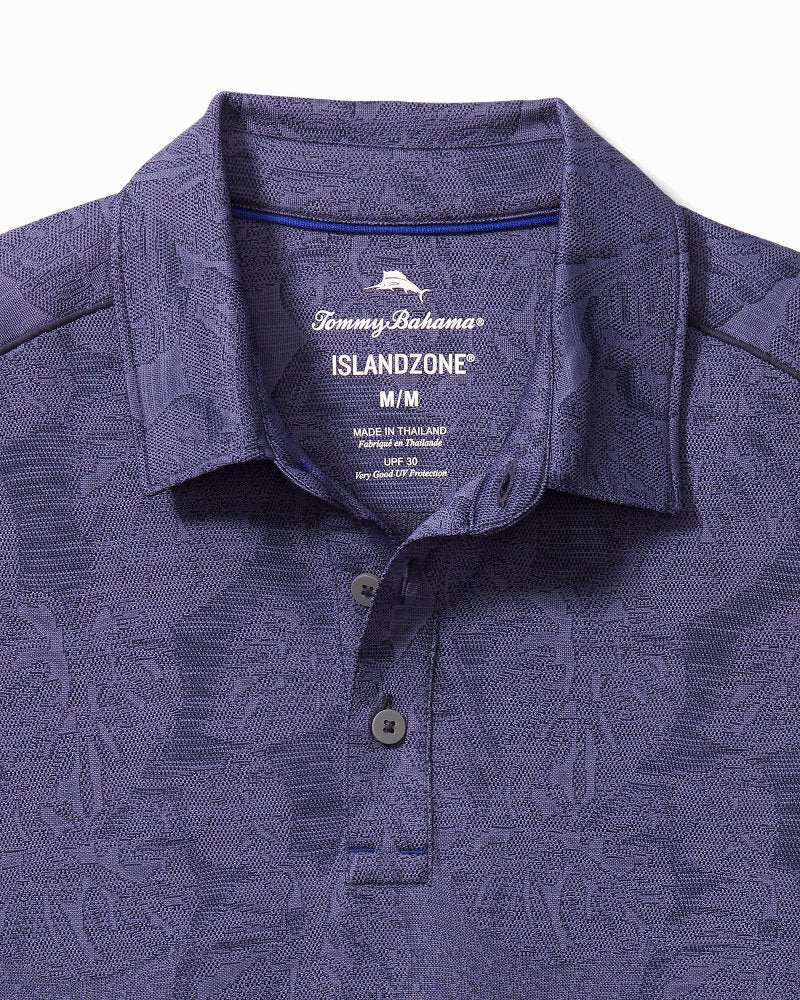 Big &amp; Tall Palm Coast Tropic Fade IslandZone® Polo - Dark Sapphire