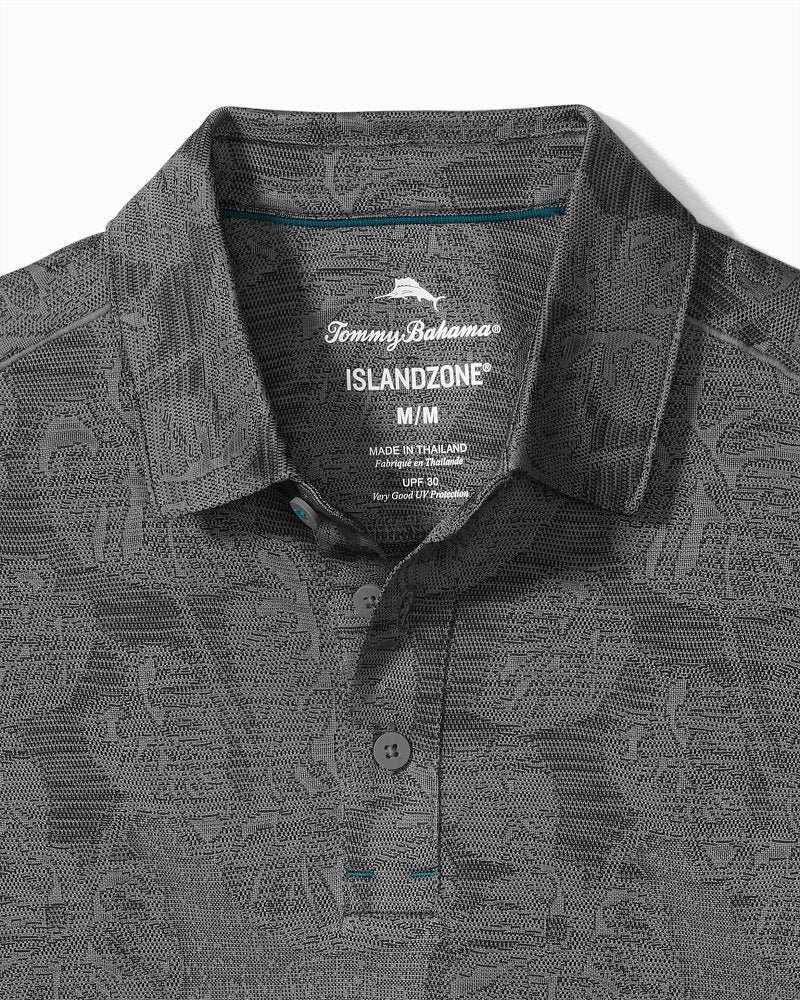 Big &amp; Tall Palm Coast Tropic Fade IslandZone® Polo - Onyx