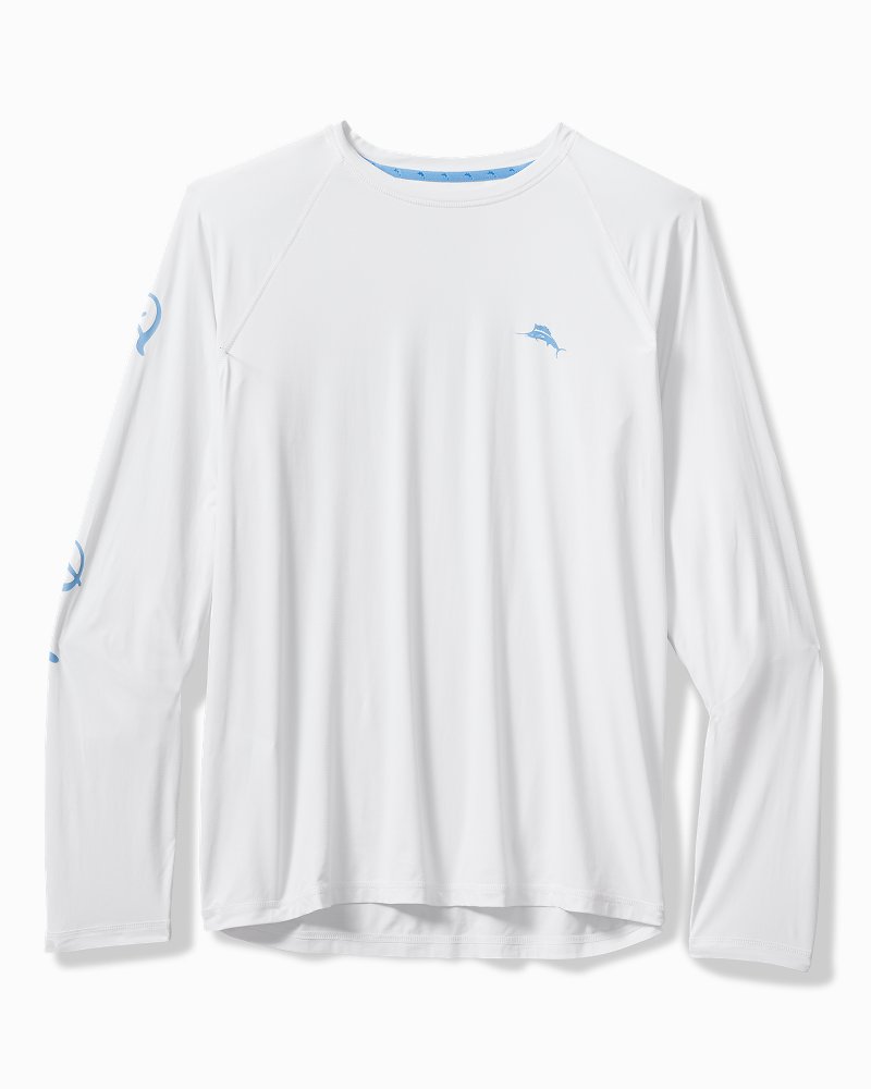 Big &amp; Tall Chill Time Surf IslandZone Rash Guard - White
