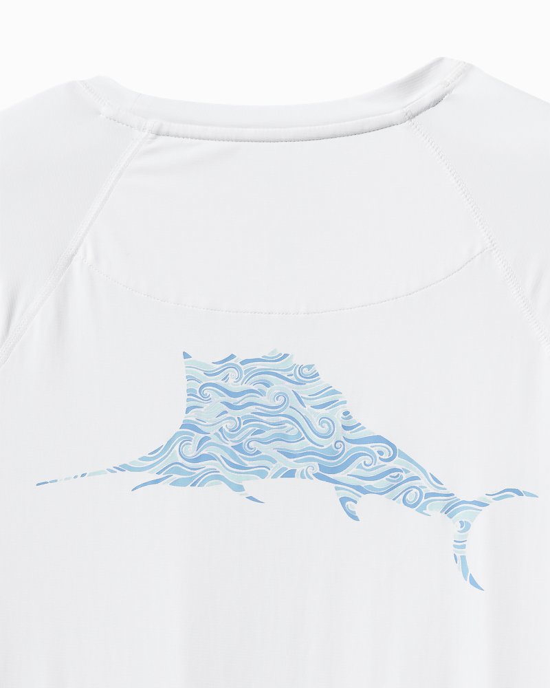 Big &amp; Tall Chill Time Surf IslandZone Rash Guard - White