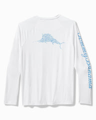 Big &amp; Tall Chill Time Surf IslandZone Rash Guard - White