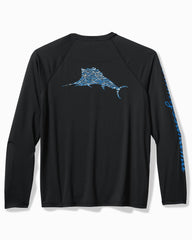 Big &amp; Tall Chill Time Surf IslandZone Rash Guard - Jet Black
