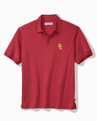 Big &amp; Tall Collegiate Bay Stripe IslandZone Polo - USC