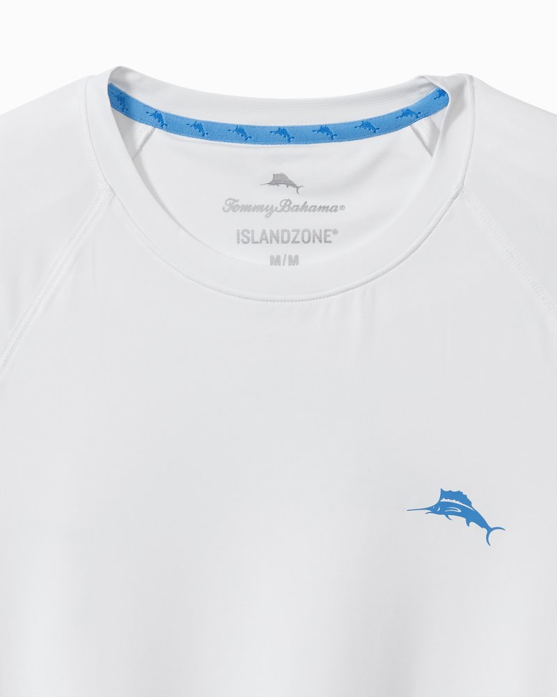 Big &amp; Tall Chill Time Surf IslandZone Short-Sleeve Rash Guard - White