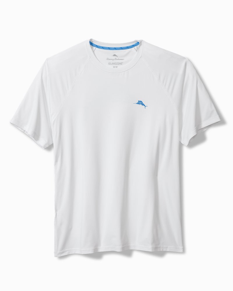 Big &amp; Tall Chill Time Surf IslandZone Short-Sleeve Rash Guard - White