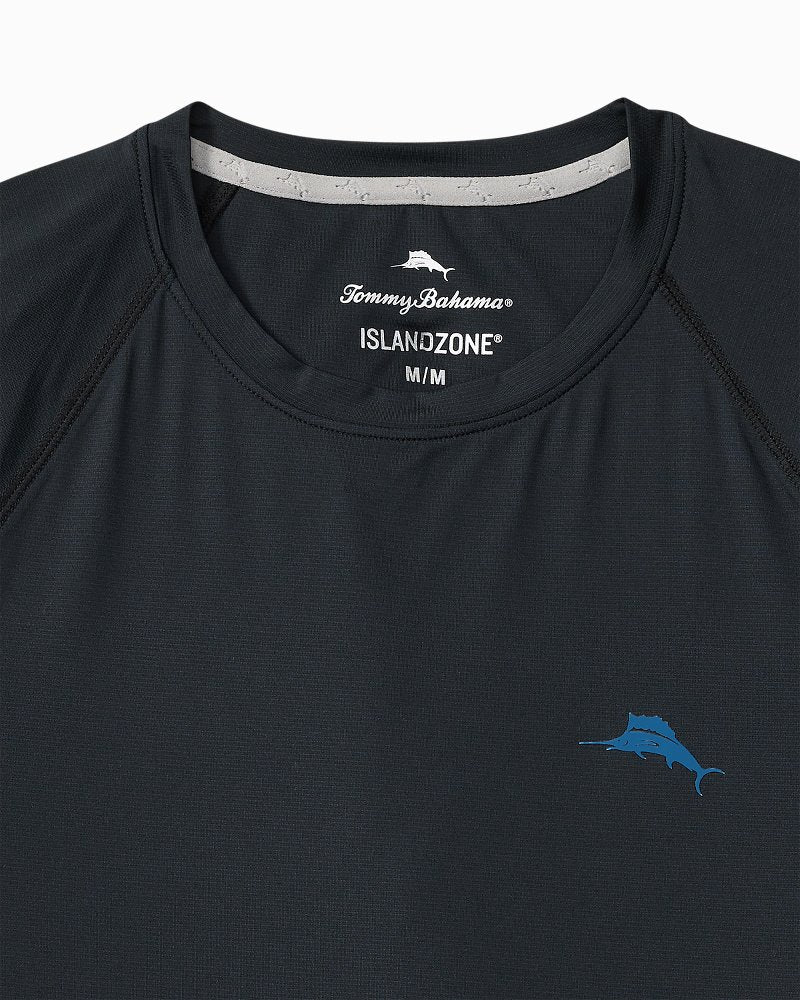 Big &amp; Tall Chill Time Surf IslandZone Short-Sleeve Rash Guard - Jet Black