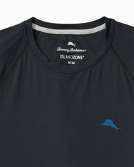 Big &amp; Tall Chill Time Surf IslandZone Short-Sleeve Rash Guard - Jet Black