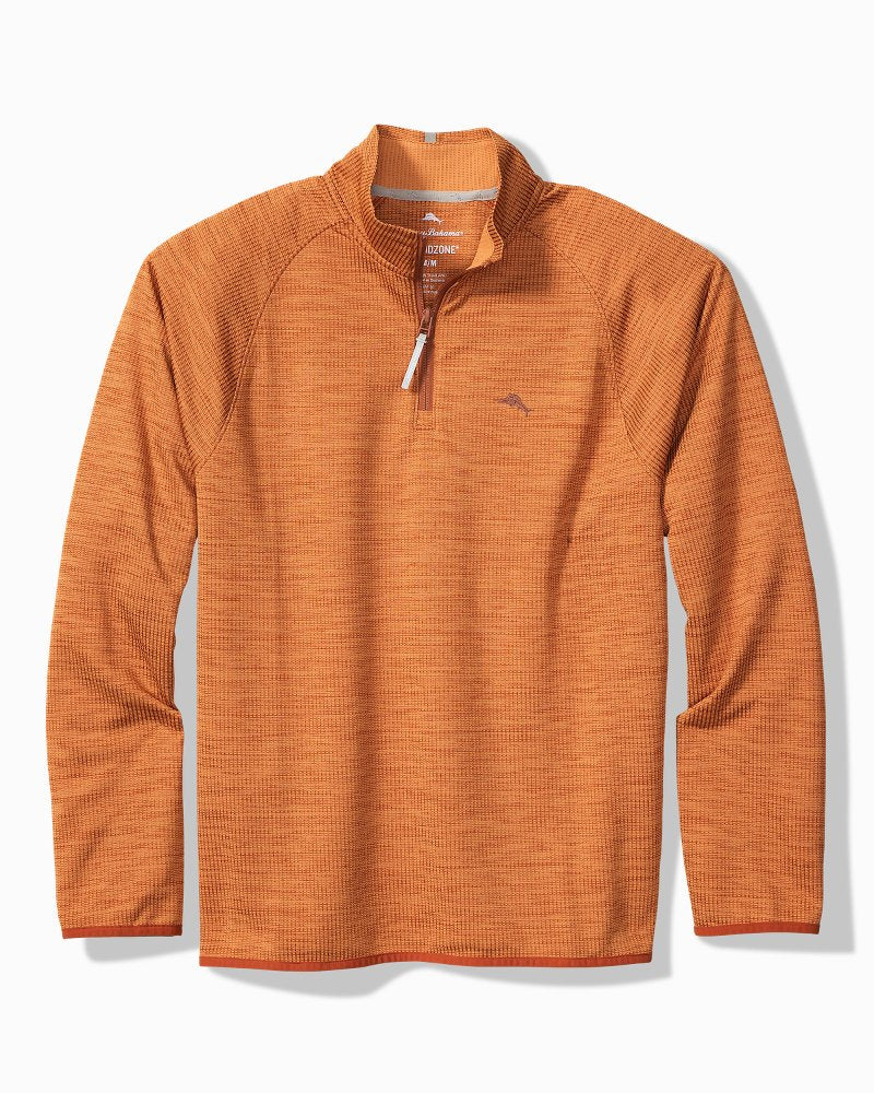 Big &amp; Tall Palm Pro Half-Zip IslandZone Sweatshirt - Vegas Orange