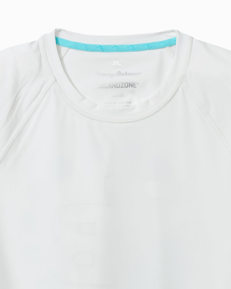 Big &amp; Tall Chill Time Tropics Crew Long-Sleeve IslandZone Shirt - White