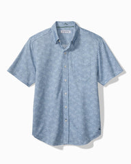 Big &amp; Tall San Lucio Lotus Stretch Knit Shirt - Stellar Sapphire