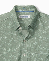 Big &amp; Tall San Lucio Lotus Stretch Knit Shirt - Highland Green