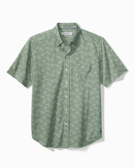 Big &amp; Tall San Lucio Lotus Stretch Knit Shirt - Highland Green