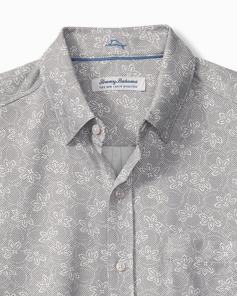 Big &amp; Tall San Lucio Lotus Stretch Knit Shirt - Storm Gray