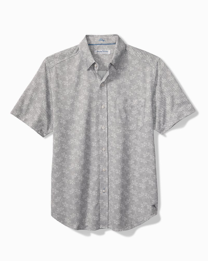 Big &amp; Tall San Lucio Lotus Stretch Knit Shirt - Storm Gray