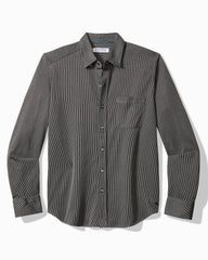 Big &amp; Tall San Lucio Sol Stripe Stretch Knit Shirt - Coal