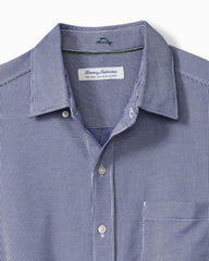 Big &amp; Tall San Lucio Sol Stripe Stretch Knit Shirt - Kingdom Blue
