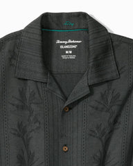 Big &amp; Tall Palm Fresco Beach Border IslandZone® Camp Shirt - Coal