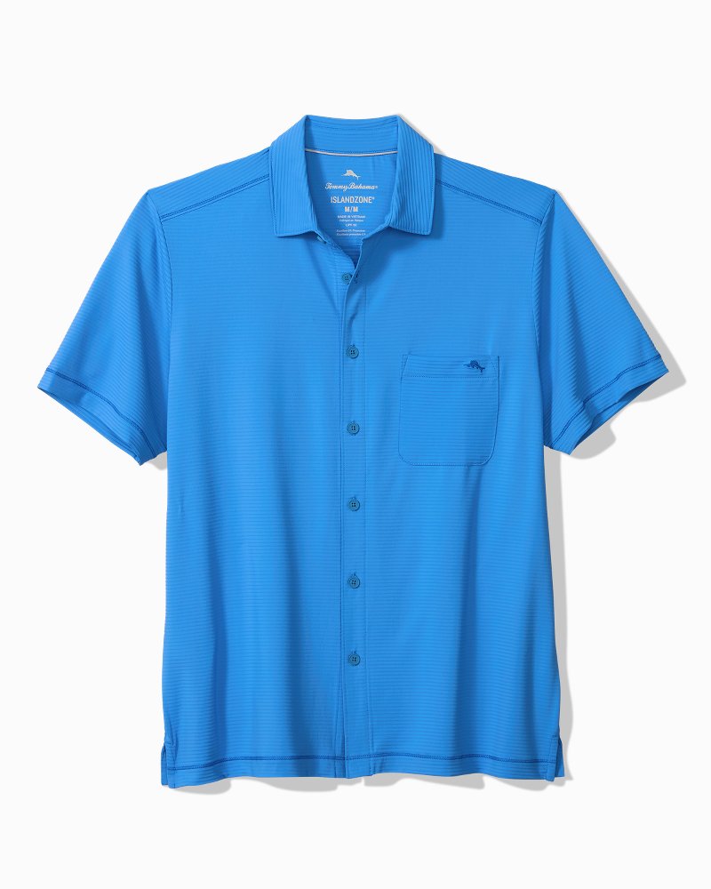 Big &amp; Tall Costa Wave IslandZone Camp Shirt - Med Blueberry
