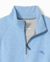 Big &amp; Tall North Port Half-Zip Sweatshirt - Big Sky Blue Heather