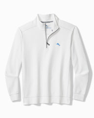 Big &amp; Tall Montego Beach Half-Zip Sweatshirt - White