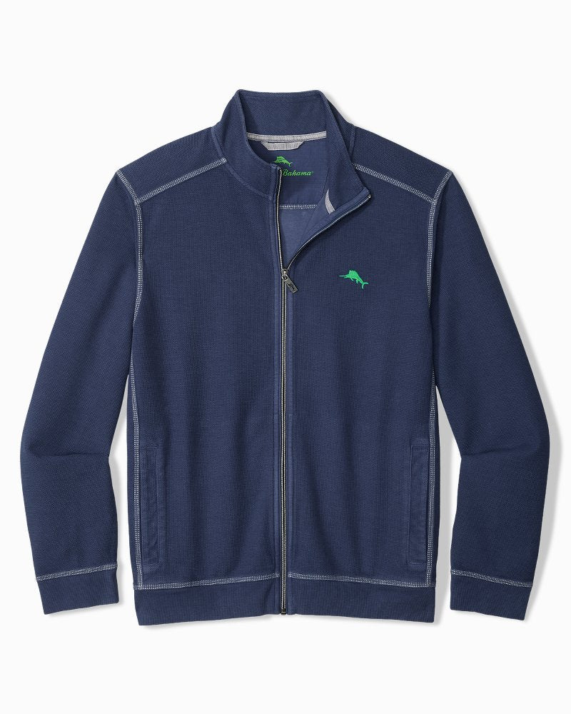 Big &amp; Tall Montego Beach Full-Zip Sweatshirt - Island Navy