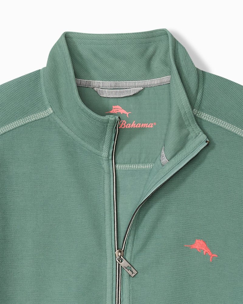 Big &amp; Tall Montego Beach Full-Zip Sweatshirt - Dark Spa