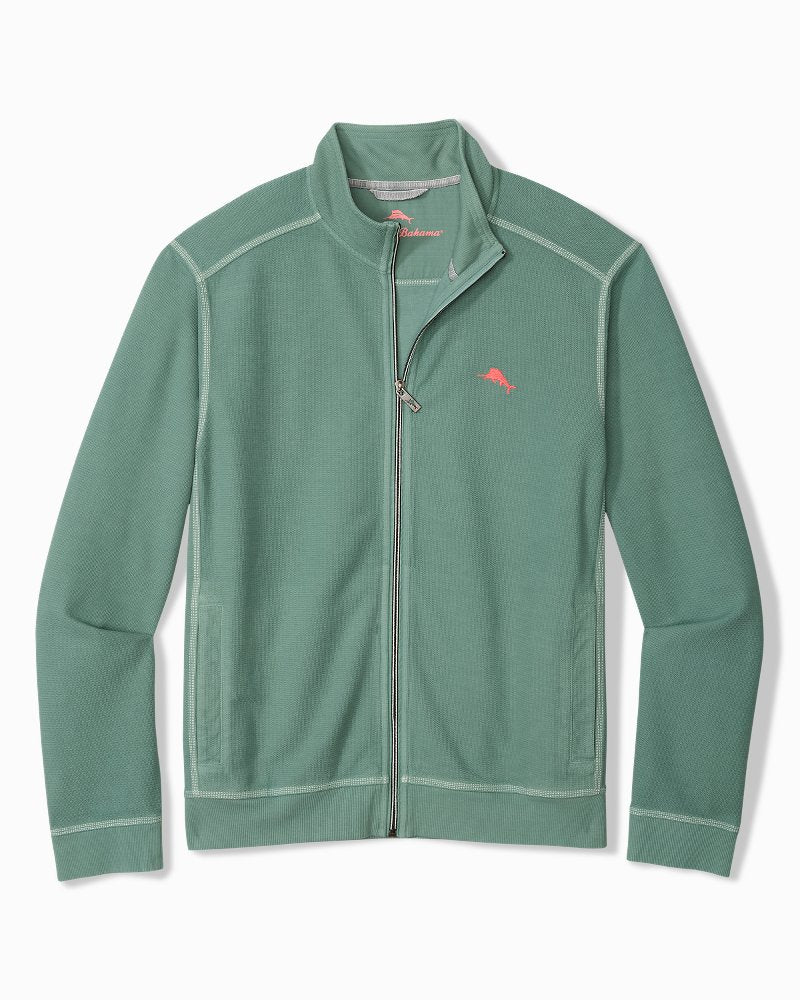 Big &amp; Tall Montego Beach Full-Zip Sweatshirt - Dark Spa