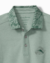 Big &amp; Tall Emfielder Palms IslandZone Polo - Aquifer Heather