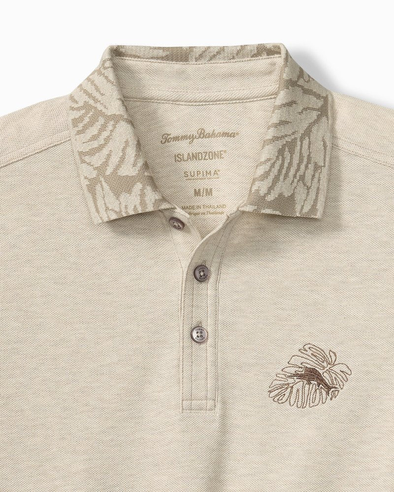 Big &amp; Tall Emfielder Palms IslandZone Polo - Abbey Stone Heather