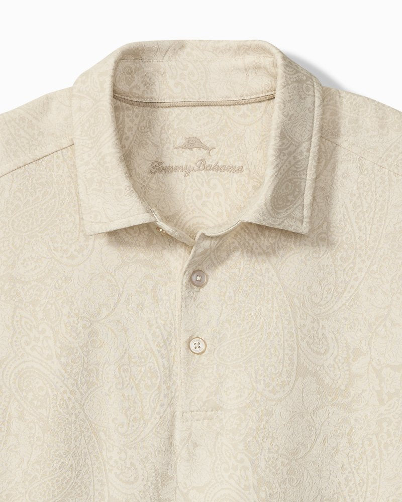 Big &amp; Tall Palisades Paisley Polo - Oyster