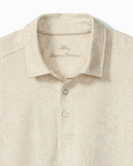 Big &amp; Tall Palisades Paisley Polo - Oyster