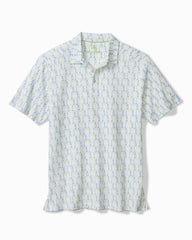 Big &amp; Tall Emfielder Caddies &amp; Cocktails IslandZone Polo - White