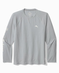 Big &amp; Tall Chill Time Bay IslandZone Long-Sleeve Rash Guard - Ultimate Gray