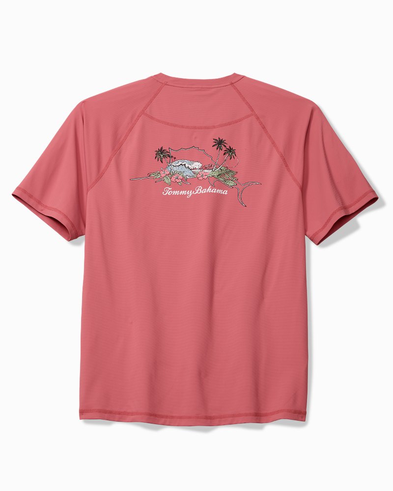 Big &amp; Tall Chill Time Bay IslandZone Short-Sleeve Rash Guard - Forever