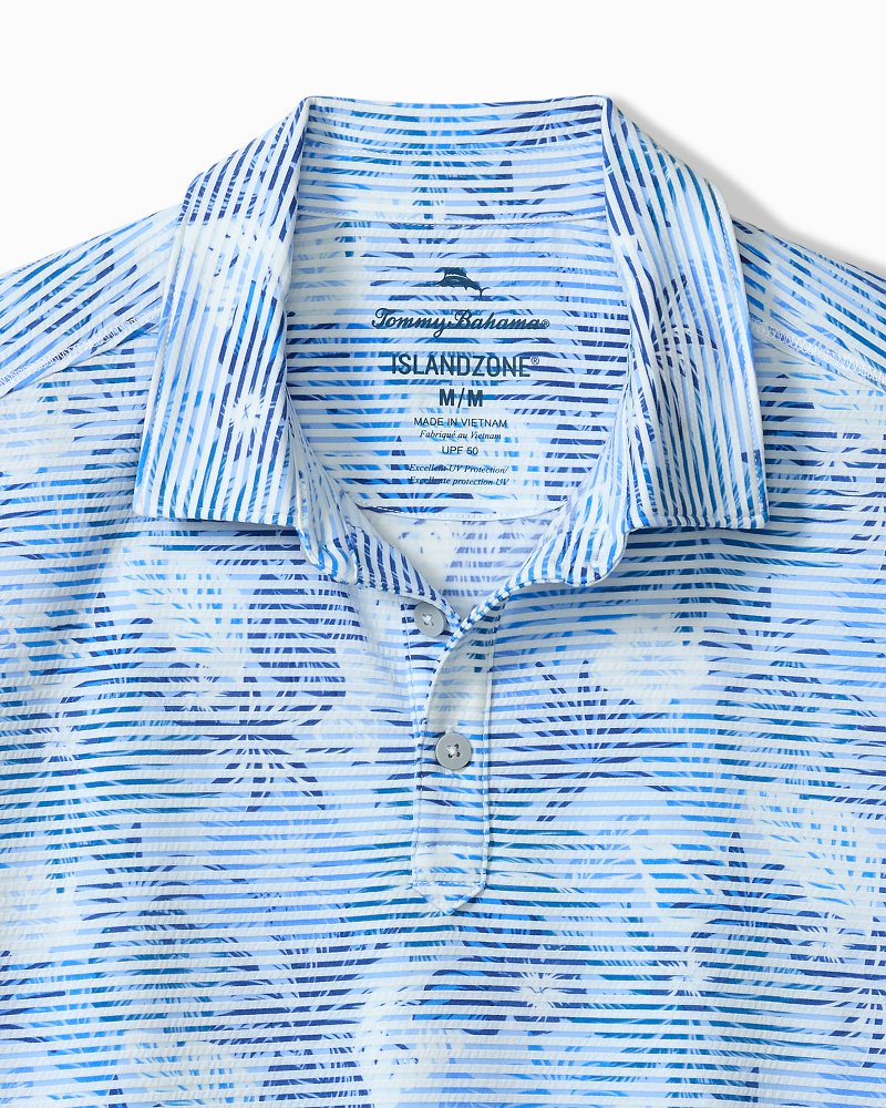 Big &amp; Tall Costa Wave Palm Azul IslandZone Polo - Blue Vault