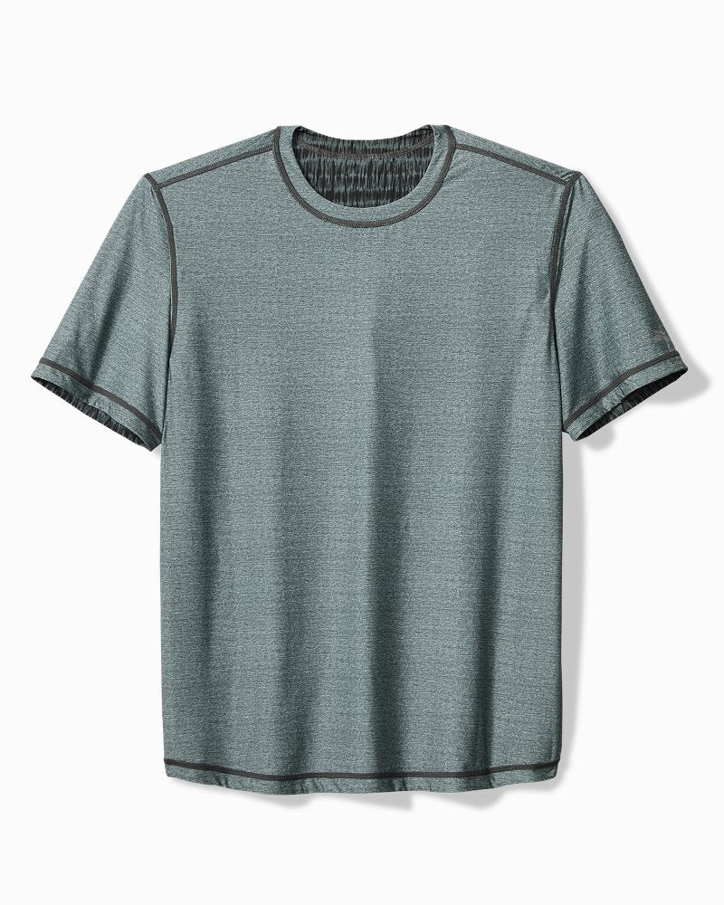 Big &amp; Tall Wave Break Reversible Crew IslandZone T-Shirt - Onyx
