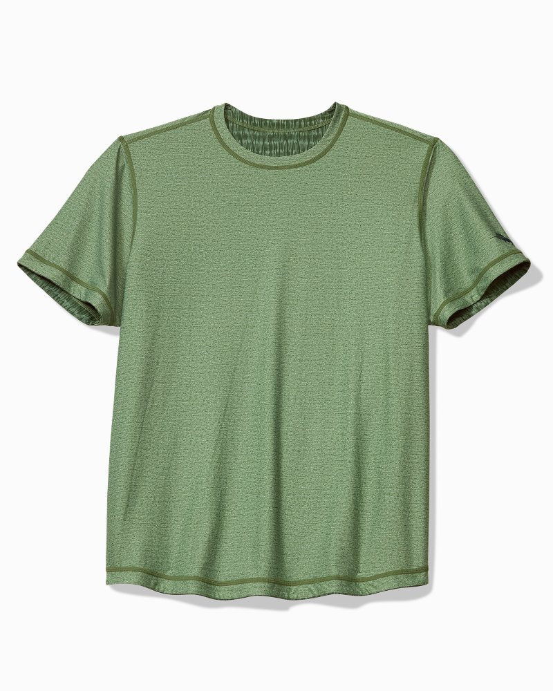Big &amp; Tall Wave Break Reversible Crew IslandZone T-Shirt - Cucumber Green