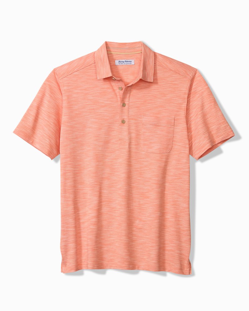 Big &amp; Tall San Lucio Tides Stretch Knit Polo - Light Serape
