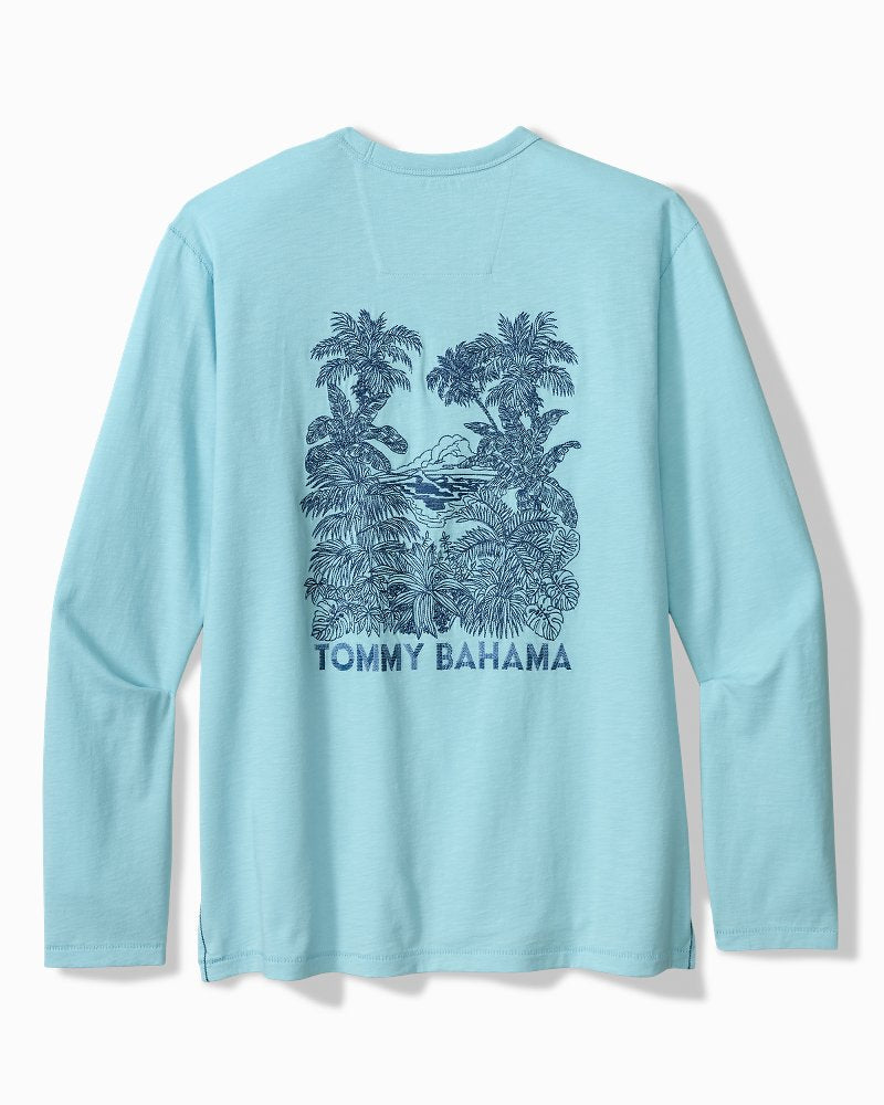 Big &amp; Tall Azul Cove Long-Sleeve Lux T-Shirt - Robins Egg Blue