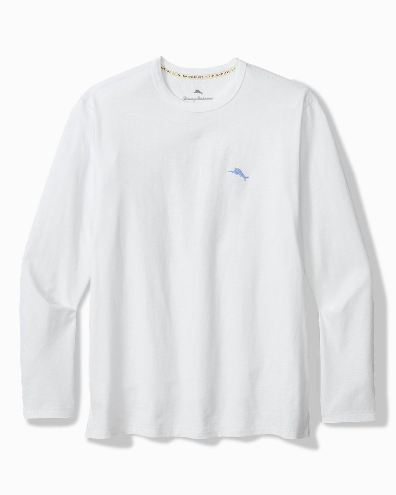 Big &amp; Tall Paradise in a Bottle Lux Long-Sleeve T-Shirt - White