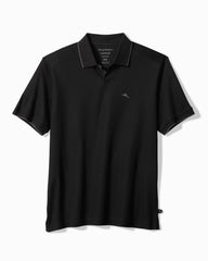 Big &amp; Tall Emfielder Johnny Collar IslandZone Polo - Black