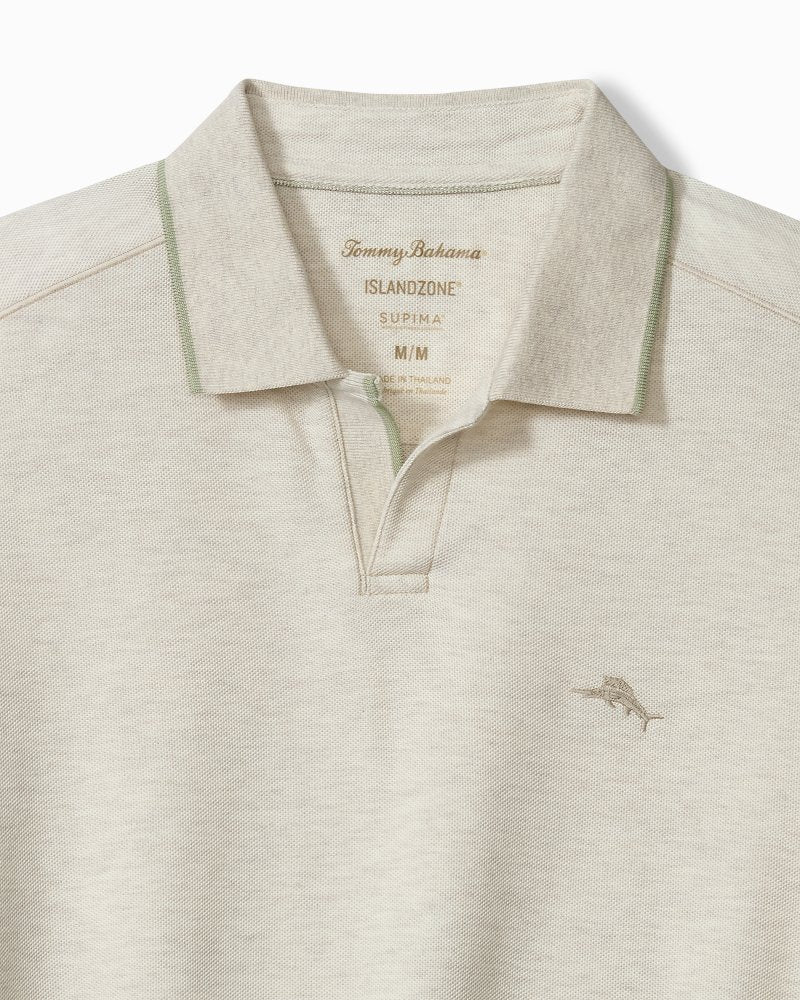 Big &amp; Tall Emfielder Johnny Collar IslandZone Polo - Arctic Wind Heather