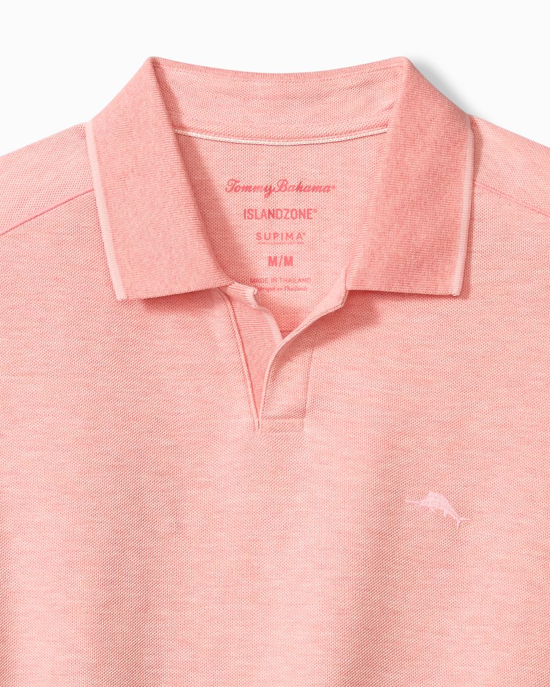 Big &amp; Tall Emfielder Johnny Collar IslandZone Polo - Passion Peach Heather