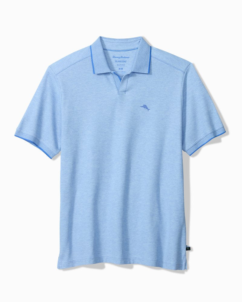 Big &amp; Tall Emfielder Johnny Collar IslandZone Polo - Blue Lapis Heather