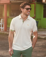 Big &amp; Tall Wild Grove Five O'Clock IslandZone Polo - Lychee Heather
